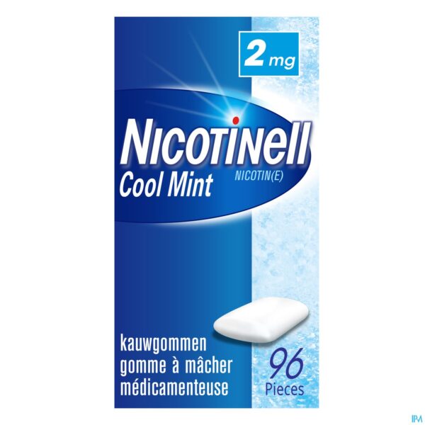 Packshot Nicotinell Cool Mint 2mg Kauwgom 96 Packshot Nicotinell Cool Mint 2mg Kauwgom 96