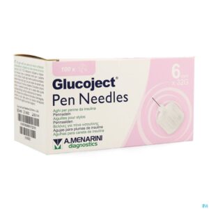 Packshot Glucoject Pen Needles 6mm 32g