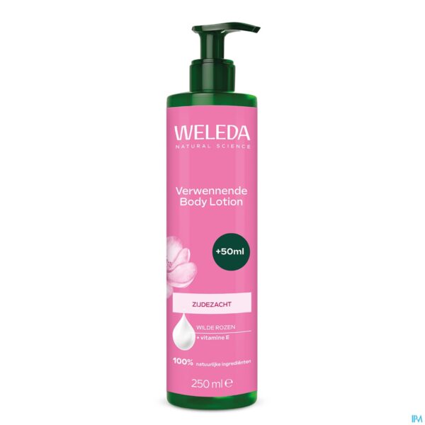 Packshot Weleda Verzachtende Bodylotion Wilde Rozen 250ml