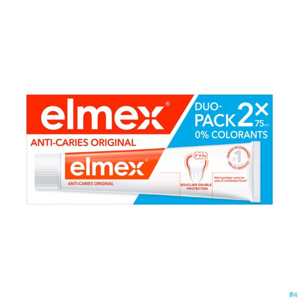 Packshot Elmex A/caries Tandpasta 2x75ml