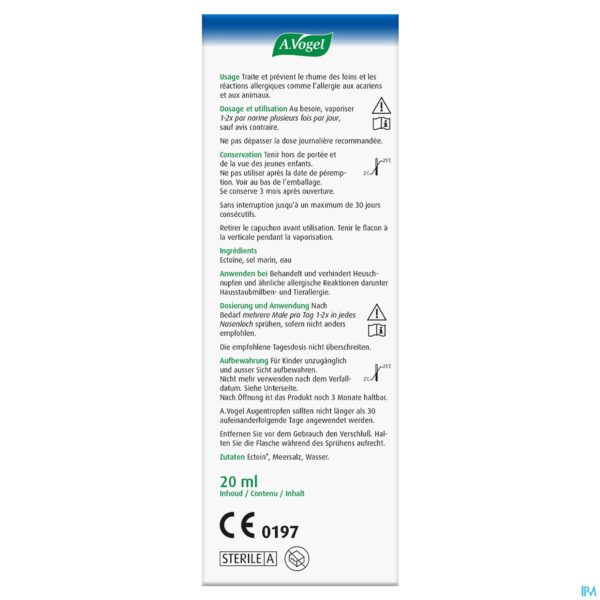 Packshot A.vogel Pollinosan Hooikoorts Neusspray 20ml