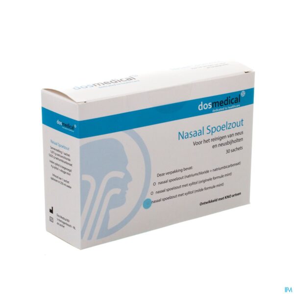 Packshot Dos Medical Nasaal Spoelzout+xylitol Zakje 30x6,5g