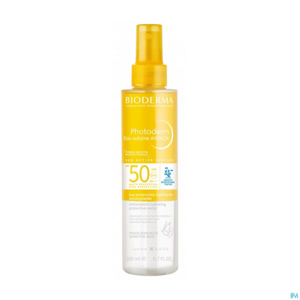Packshot Bioderma Photoderm Eau Solaire A/ox. Ip50+ 200ml