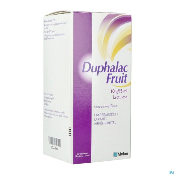 Packshot Duphalac Fruit Sir Sach 20 X 15ml