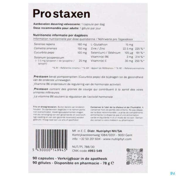 Packshot Pro staxen Caps 90 Nutriphyt