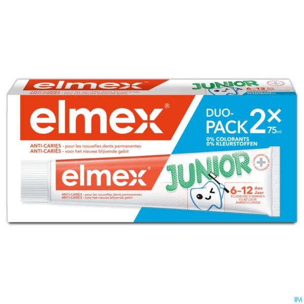 Packshot ELMEX® JUNIOR TANDPASTA TUBE 2x75ML