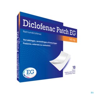 Packshot Diclofenac Patch EG 140Mg Pleister 10
