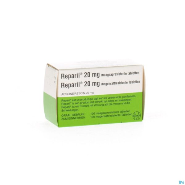 Packshot Reparil Comp Gastroresist 100 X 20mg
