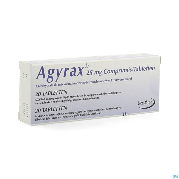 Packshot Agyrax 25mg Comp 20
