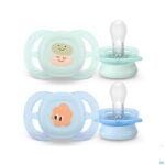 Productshot Philips Avent Fopspeen +0m Start Groen/blauw Des.2