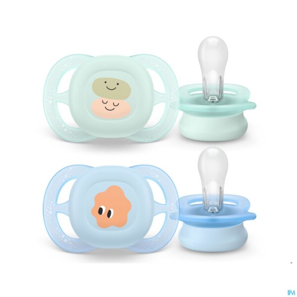 Productshot Philips Avent Fopspeen +0m Start Groen/blauw Des.2