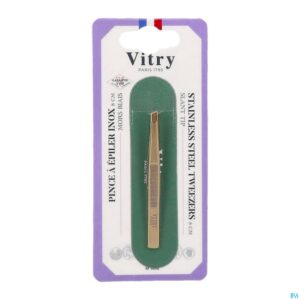 Packshot Epileerpincet Schuin Inox Verguld