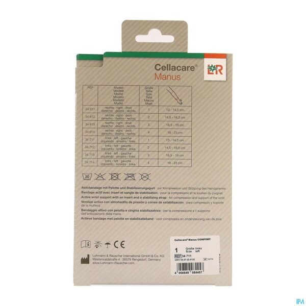 Packshot Cellacare Manus Comfort Maat 2 Rechts (14,5-16,5)
