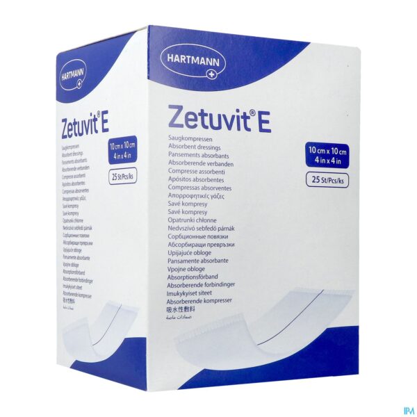 Packshot Zetuvit E 10x10cm St. 25 P/s Packshot Zetuvit E 10x10cm St. 25 P/s