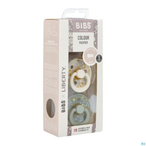 Packshot Bibs 2 Fopspeen Liberty Latex Rond Duo Eloise Sage