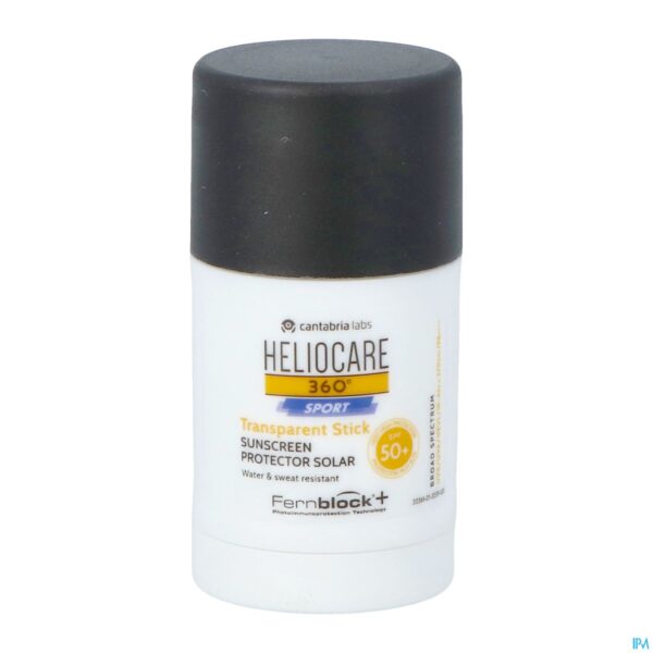 Packshot Heliocare 360° Sport Transparant Stick Spf50+ 25g