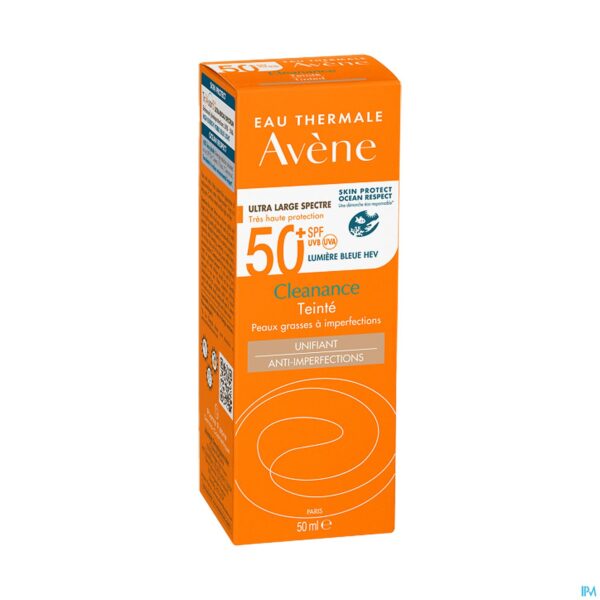 Packshot Avene Zon Spf50+ Cleanance Getint 50ml Packshot Avene Zon Spf50+ Cleanance Getint 50ml