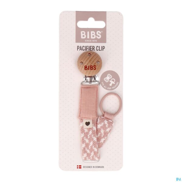 Packshot Bibs Fopspeenketting Braided Blush&ivory