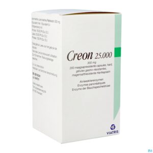 Packshot Creon 25000 Maagsapresist Hard Caps 200 X 300mg