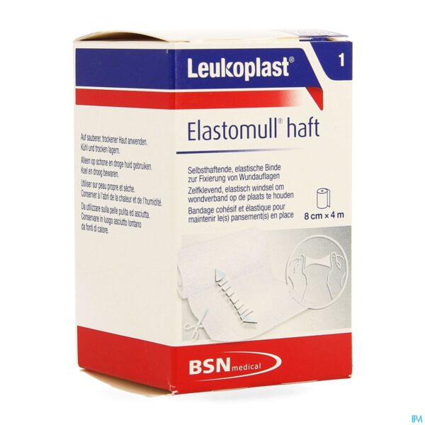 Packshot Elastomull Haft 8cmx4m 1 Leukoplast