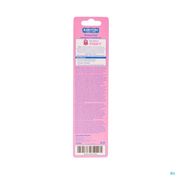 Packshot Babyton Bio Tandenborstel Pinky Baby/kids