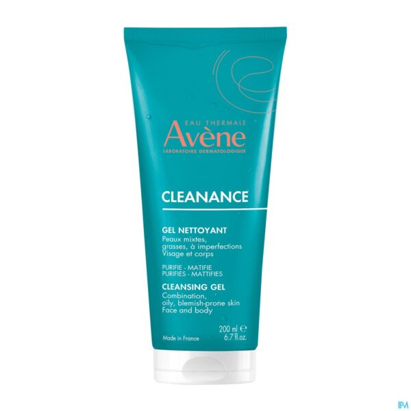 Packshot Avene Cleanance Reinigende Gel Tube 200ml