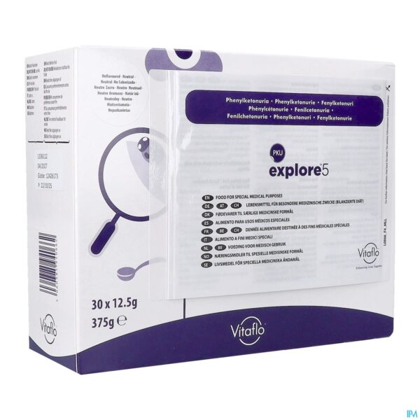 Packshot Pku Explore 5 N/gearomatiseerd Pdr Zakje 30x12,5g