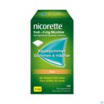 Packshot Nicorette Fruit Kauwgom Suikervrij 105x4mg