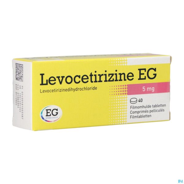 Packshot Levocetirizine EG 5 Mg Filmomh Tabl 40 Packshot Levocetirizine EG 5 Mg Filmomh Tabl 40
