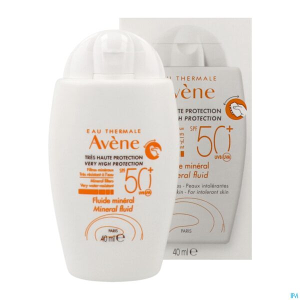 Productshot Avene Zon Spf50+ Minerale Fluide 40ml