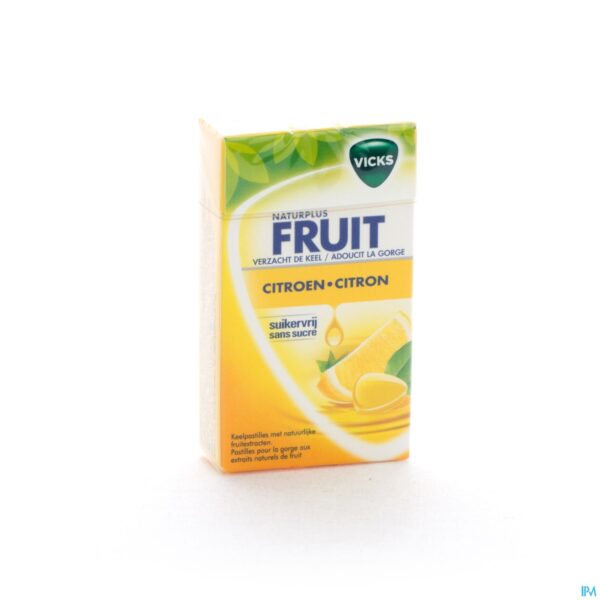 Packshot Vicks Lemon+c Zonder Suiker 40g Box