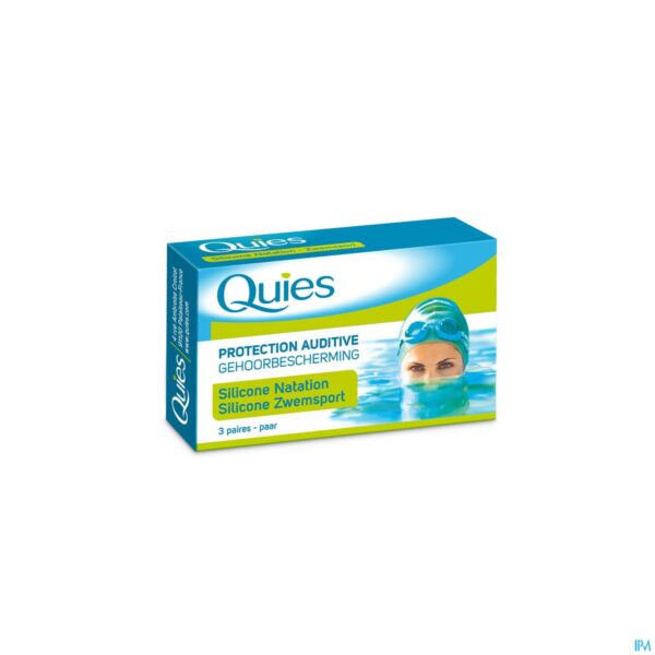Packshot Quies Oordoppen Zwemmen Maxi Silic. 3 Paar