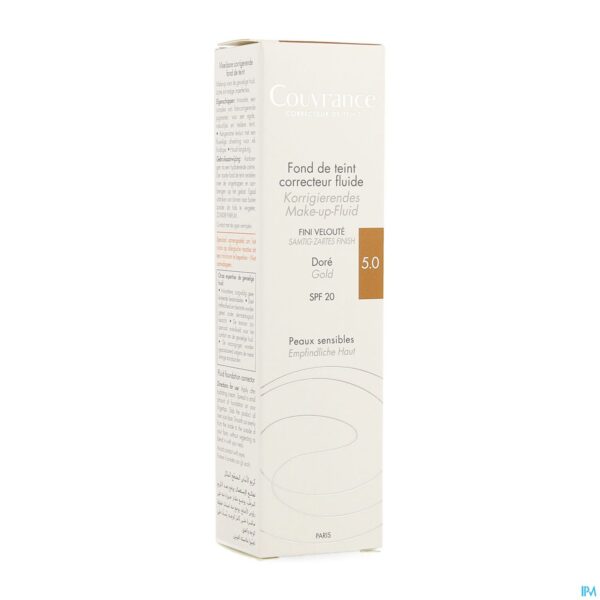 Packshot Avene Couvrance Fdt Correct. Fluide 5 Dore 30ml