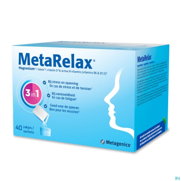 Packshot Metarelax Zakjes 40 21862 Metagenics Packshot Metarelax Zakjes 40 21862 Metagenics