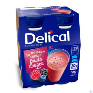 Packshot Delical Hphc 360 Rode Vruchten 4x200ml