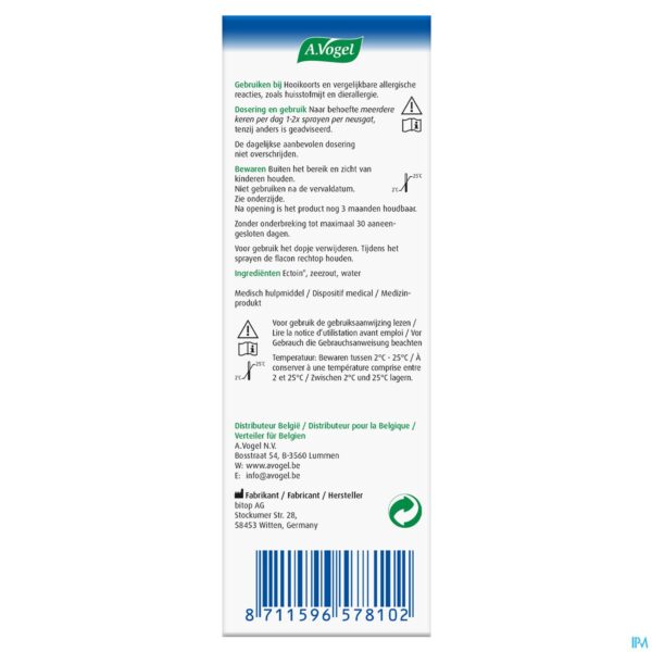 Packshot A.vogel Pollinosan Hooikoorts Neusspray 20ml