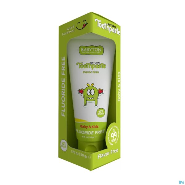 Packshot Babyton Natuurlijke Tandpasta Z/smaak Baby/kids50g
