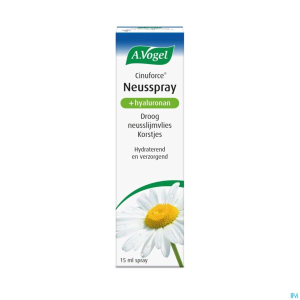 Packshot A.Vogel Cinuforce Neusspray Droog Slijmvlies 15ml Packshot A.Vogel Cinuforce Neusspray Droog Slijmvlies 15ml