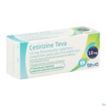 Packshot Cetirizine Teva 10mg Filmomh Tabl 7