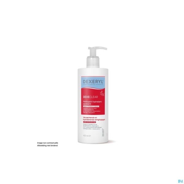 Packshot Dexeclear Verzachtende Hydra Reinigingsgel 400ml