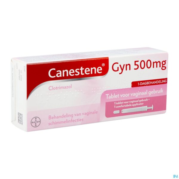 Packshot Canestene Gyn Clotrimazole 500mg Tabl Vag. 1 Packshot Canestene Gyn Clotrimazole 500mg Tabl Vag. 1
