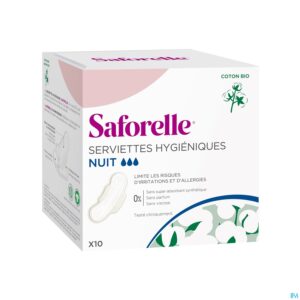 Packshot Saforelle Maandverbanden Nacht 10