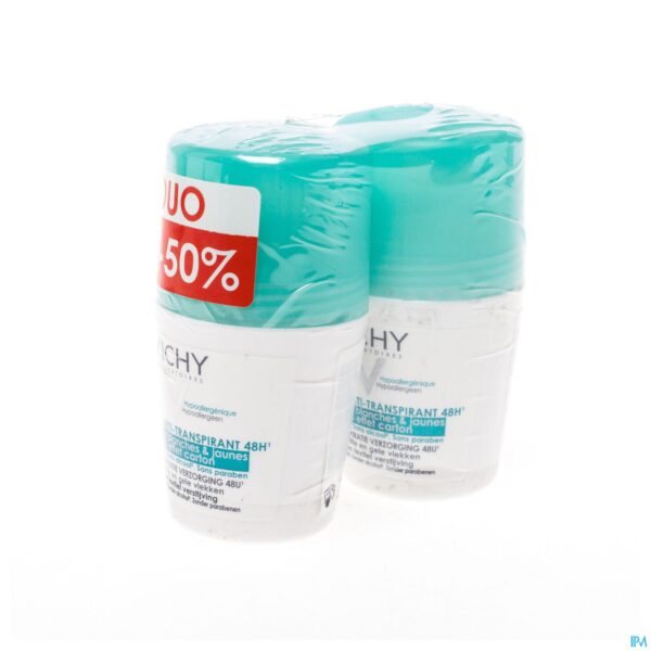 Packshot Vichy Deo A/trace Roller 48h Duo 2x50ml