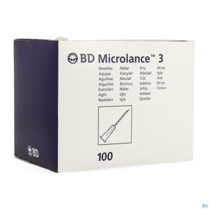 Packshot Bd Microlance Naald Hypoderm. 27g 1/2'' Ster 100