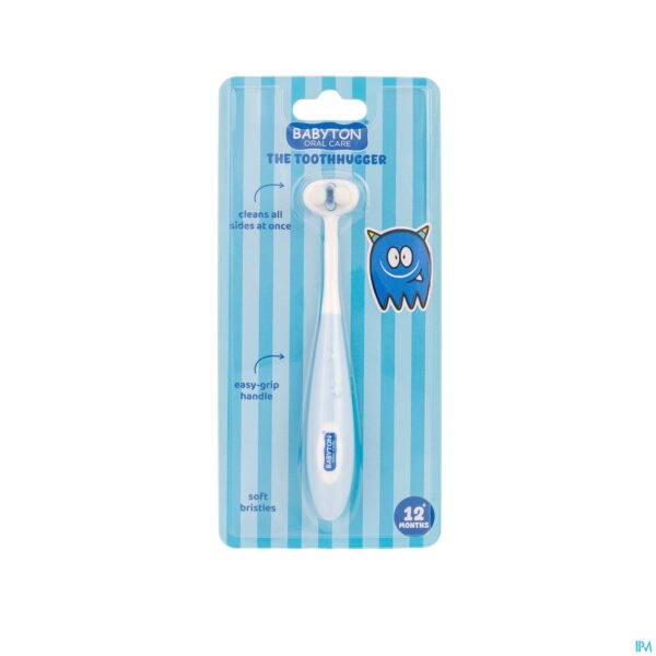 Packshot Babyton Tandenborstel Toothhugger Blauw Coco