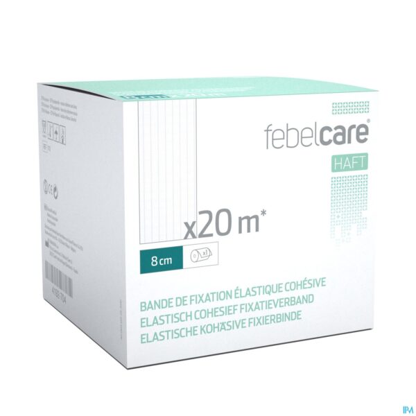 Packshot Febelcare Haft Elas. Cohesief Fixatieverb. 8cmx20m