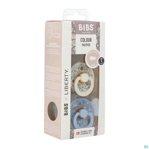 Packshot Bibs 1 Fopspeen Liberty Latex Rond Duo Eloise Blue