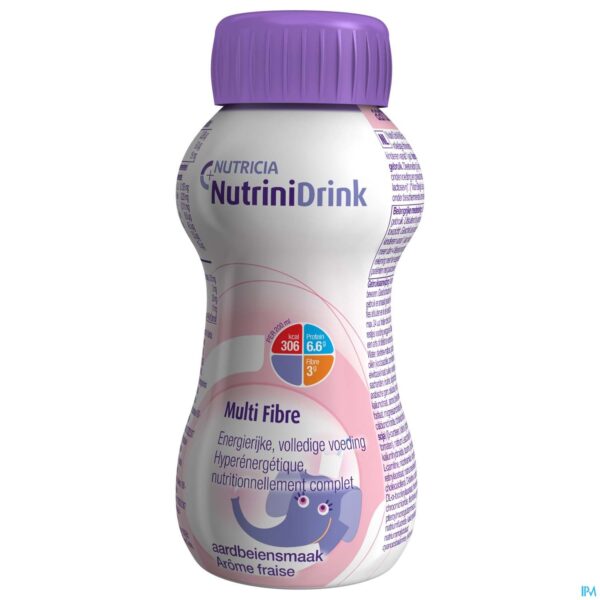 Productshot Nutrinidrink Aardbei Multi F.+12m Fl 200ml 65589