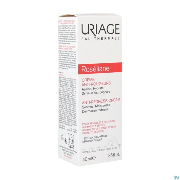Packshot Uriage Roseliane Creme Anti Roodheid Tube 40ml Packshot Uriage Roseliane Creme Anti Roodheid Tube 40ml