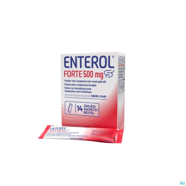 Productshot Enterol Forte 500mg Pdr Susp Drank Zakje 14